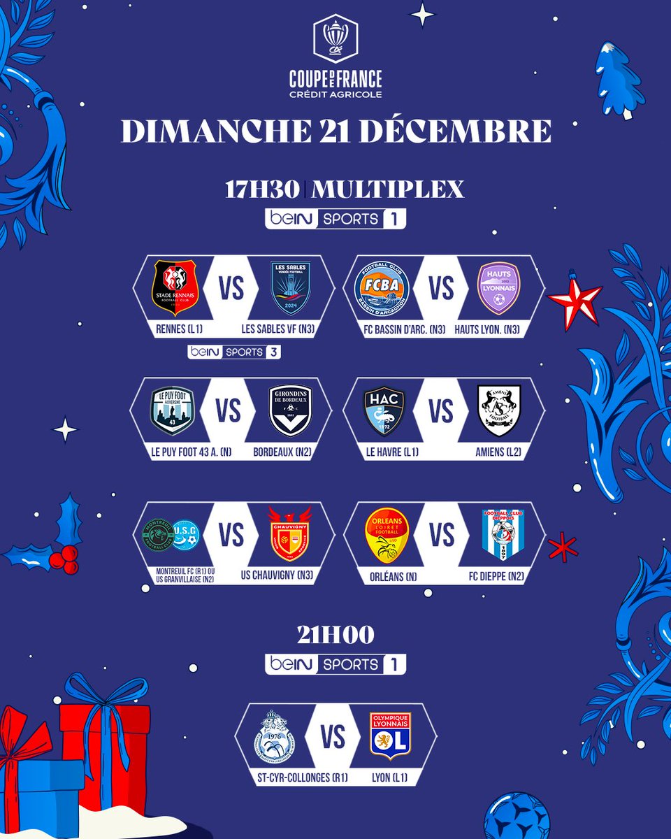 Confirmation de la position intangible de <a href="/beinsports_FR/">beIN SPORTS</a> avec la diffusion de la grille de la Coupe de France et la case du dimanche pr St-Cyr/Collonges - OL