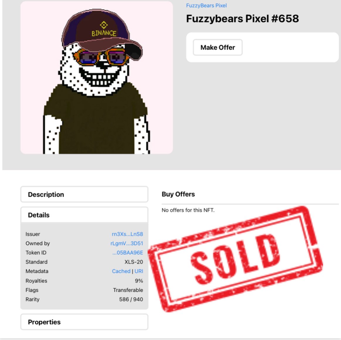 FuzzybearsPixel's tweet photo. 🚨 MINT ALERT!
🐻 Fuzzy Bears Pixel has just been MINTED & SOLD!

🔥 The hype is real — don’t miss your chance to grab your own pixelated bear!

🎯 Mint now before it’s GONE:
👉 https://t.co/sKCCbBC17C￼

📢 #FuzzyBearsPixel #NFTAlert #XRPL
🎨 #PixelNFT #MintNow #NFTsOnXRPL #XRPLNFT
