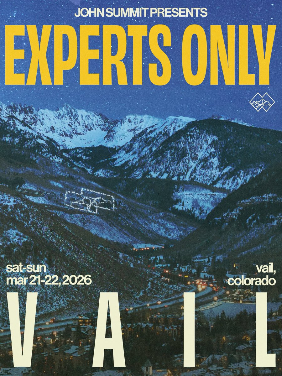 expertsonly's tweet image. OUR 2026 SKI WEEKENDERS ARE ON SALE NOW 🏔️🎿❄️

Our fav weekends of powder, parties, and hitting the slopes.. Vail is live + Whistler goes live @ 10AM PT

Vail link: tix.to/EOVail
Whistler link: tix.to/EOWhistler