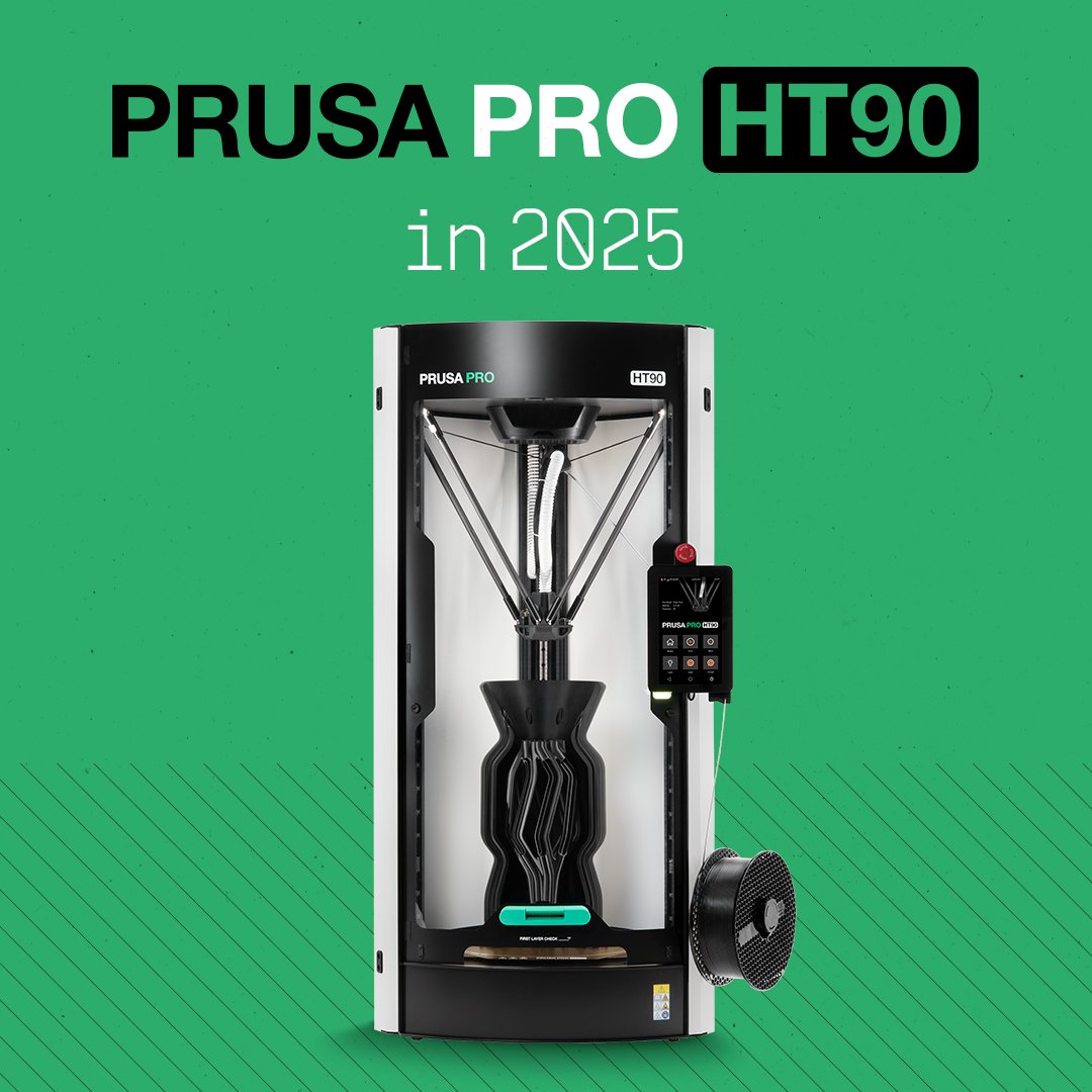 Prusa3D's tweet image. Even after release, we’re still pushing our printers forward – and our industrial line is no exception. ✨ In Prusa Pro HT90 One Year Later – Improving our Industrial Workhorse, we look at how our versatile delta printer has changed over the past twelve months.…