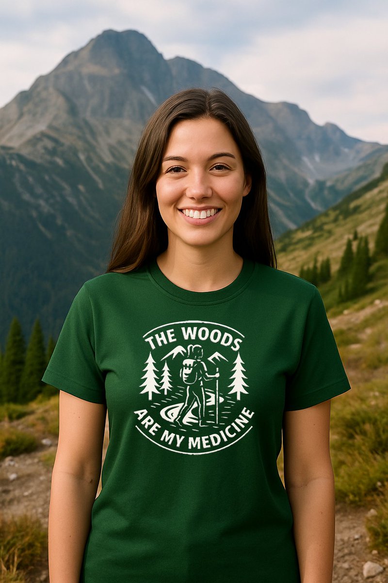 leightonoc's tweet photo. DAY 2 DROP 🌲
“The Woods Are My Medicine” — female hiker edition.
If you like this design, tap ❤️ on the item in the shop — it helps us grow.
See today’s drop: https://t.co/0ZwtCLgjl7
#Hiking #HikingLife #OutdoorLife #GetOutside #NatureLovers #CampingLife #AdventureAwaits https://t.co/6kgYEUTAFl