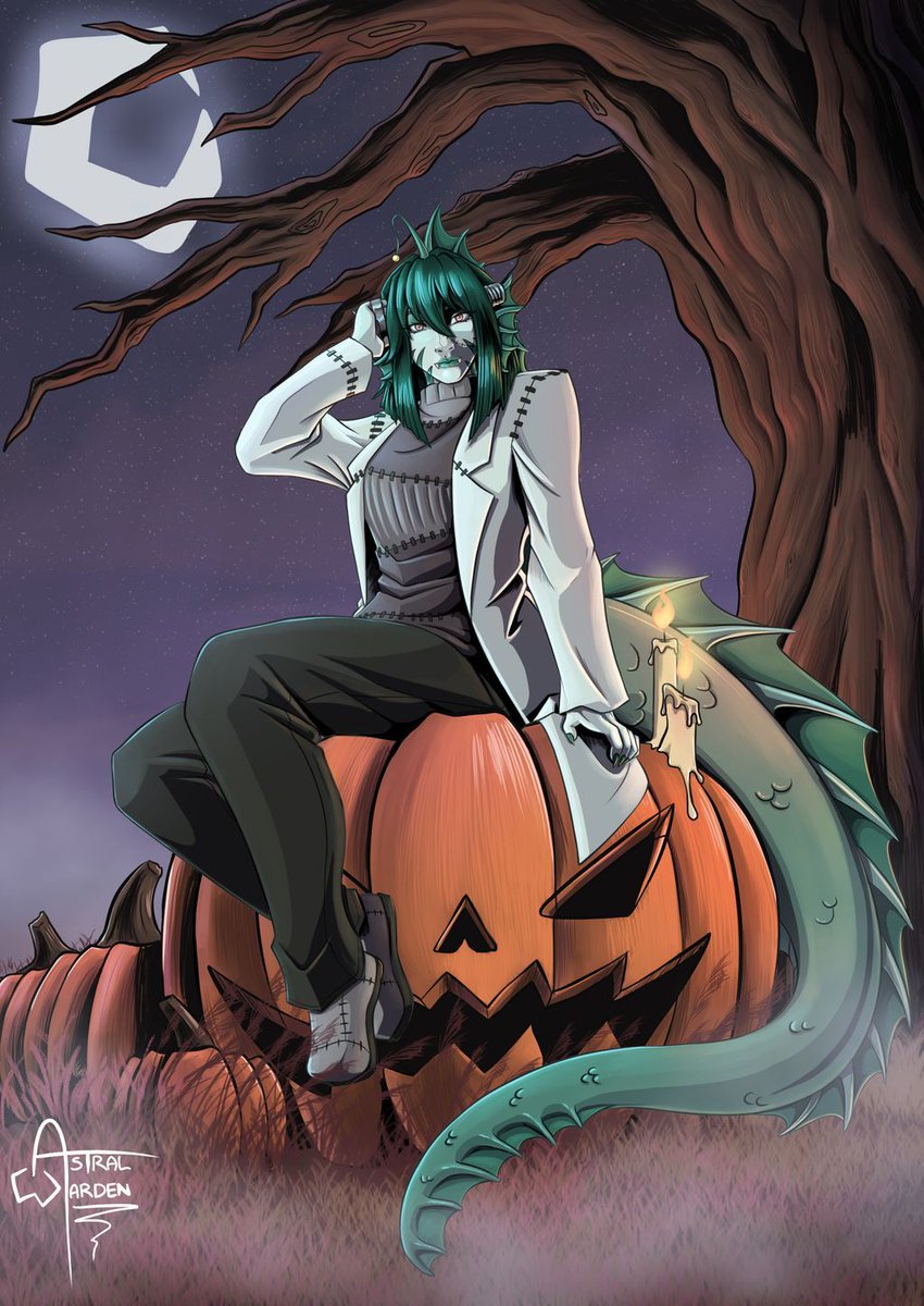 AstralWardenArt's tweet photo. One of the two YCHs I did for Halloween, bit of a late upload but I ma catching up with my uploads XD Thank you @mainecharacter.bsky.social for commissioning the YCH!!!!
.
.
.
.
.
.
.
#furry #halloween #art #furryart #stien #souleater #YCH https://t.co/3NMZAtXtdU