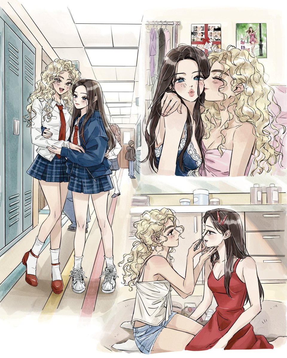 bridgetbiggss's tweet image. I wasn’t nearly prepared for the monster hug I was enveloped in when she reached me, even though I should have expected nothing less from Claire Biggs. 

claire biggs and shannon lynch by @chimoart