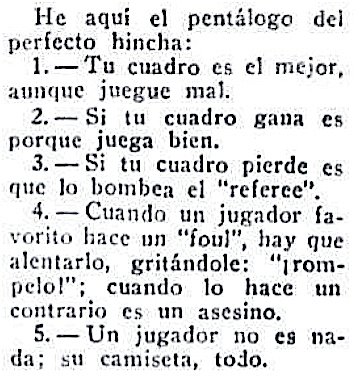 Hace 90 años, Caras y Caretas publicaba esto sobre el comportamiento del hincha. Nada ha cambiado (y así siempre debe ser).