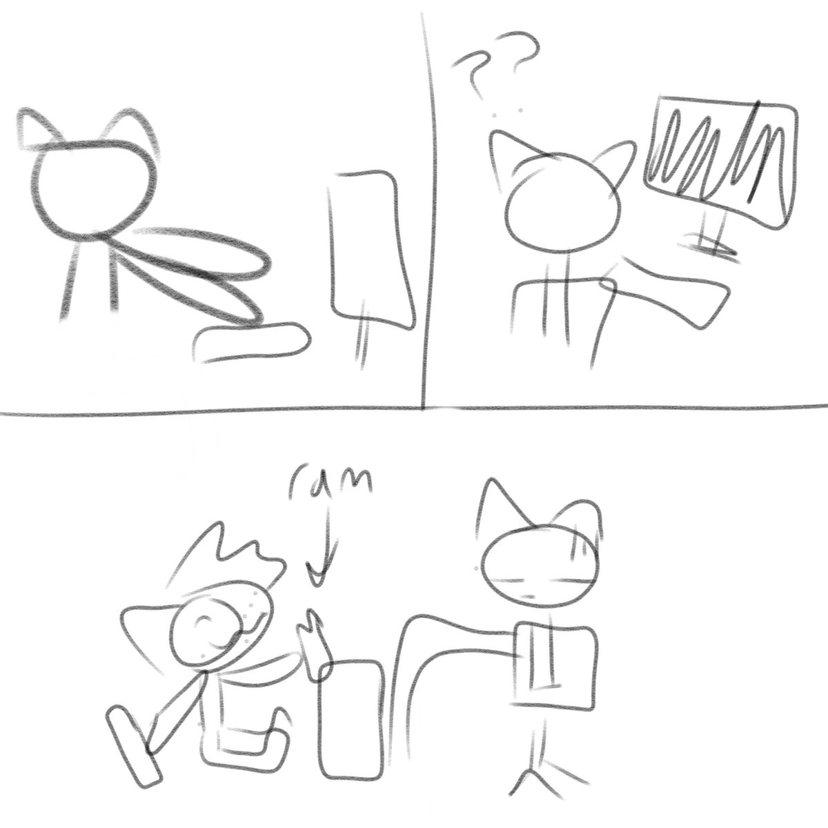 Silly little protogen comic concept from 2 years ago, maybe I'll actually make this at some point