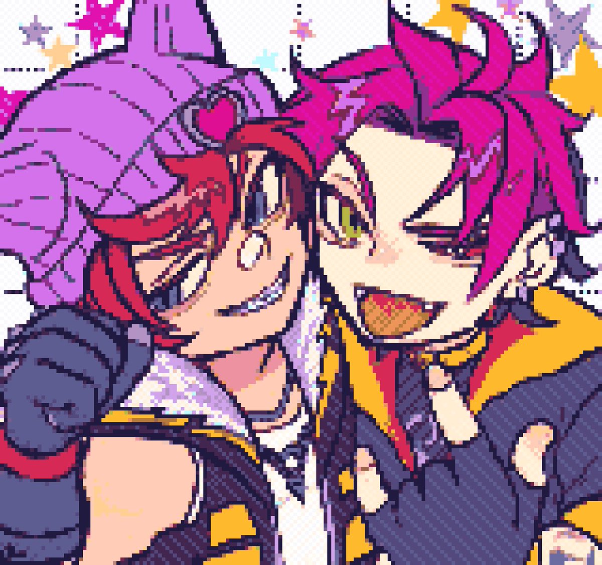 ドット絵化するやつ  かわいー！
セトの目の色くすんでもたけど