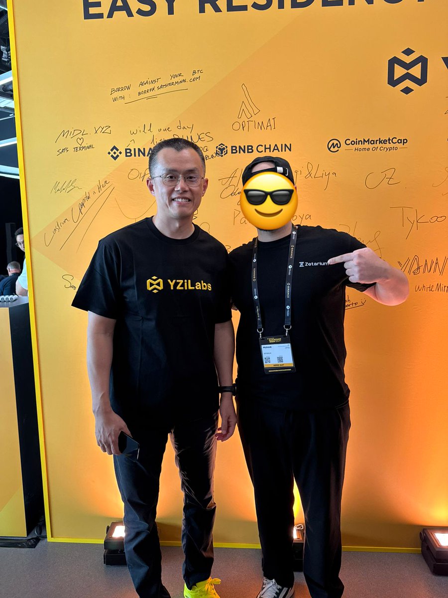 Zetarium_'s tweet image. Thank you to @Cz_Binance, @BNBChain, and @yzilabs for an amazing day! It was full of inspiring conversations and a great overall experience 🙌

#Zetarium