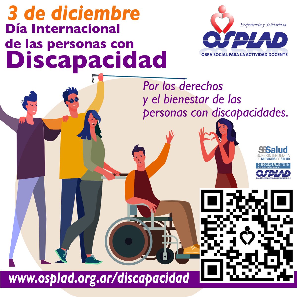 🤍Día Internacional de las Personas con Discapacidad
🫂Por un mundo sin barreras
#OspladEstáPresente