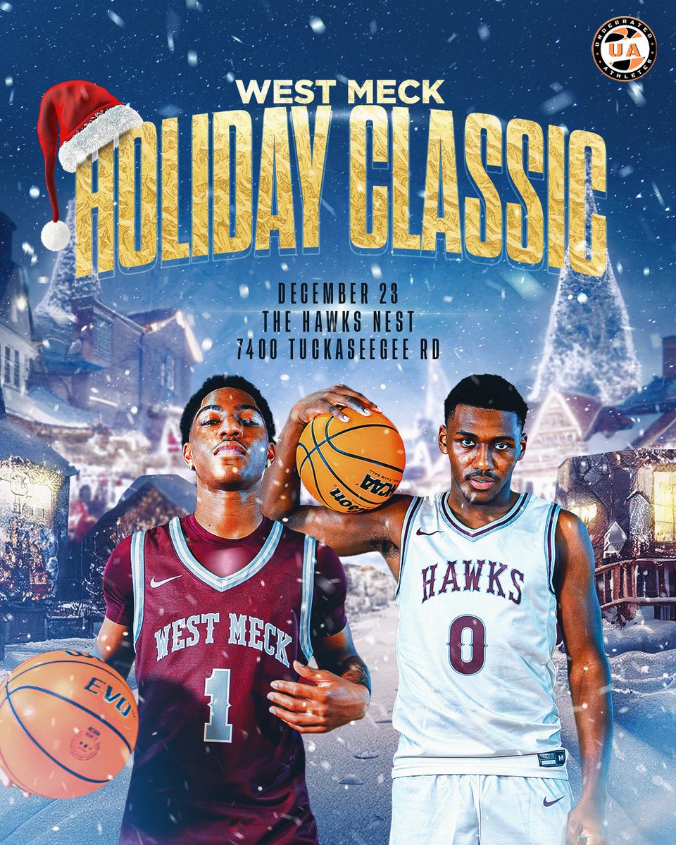 Holiday hoops loading… ❄️🏀

📆December 23rd
📍West Mecklenburg 

Two games. One stage. | Matchups dropping soon.