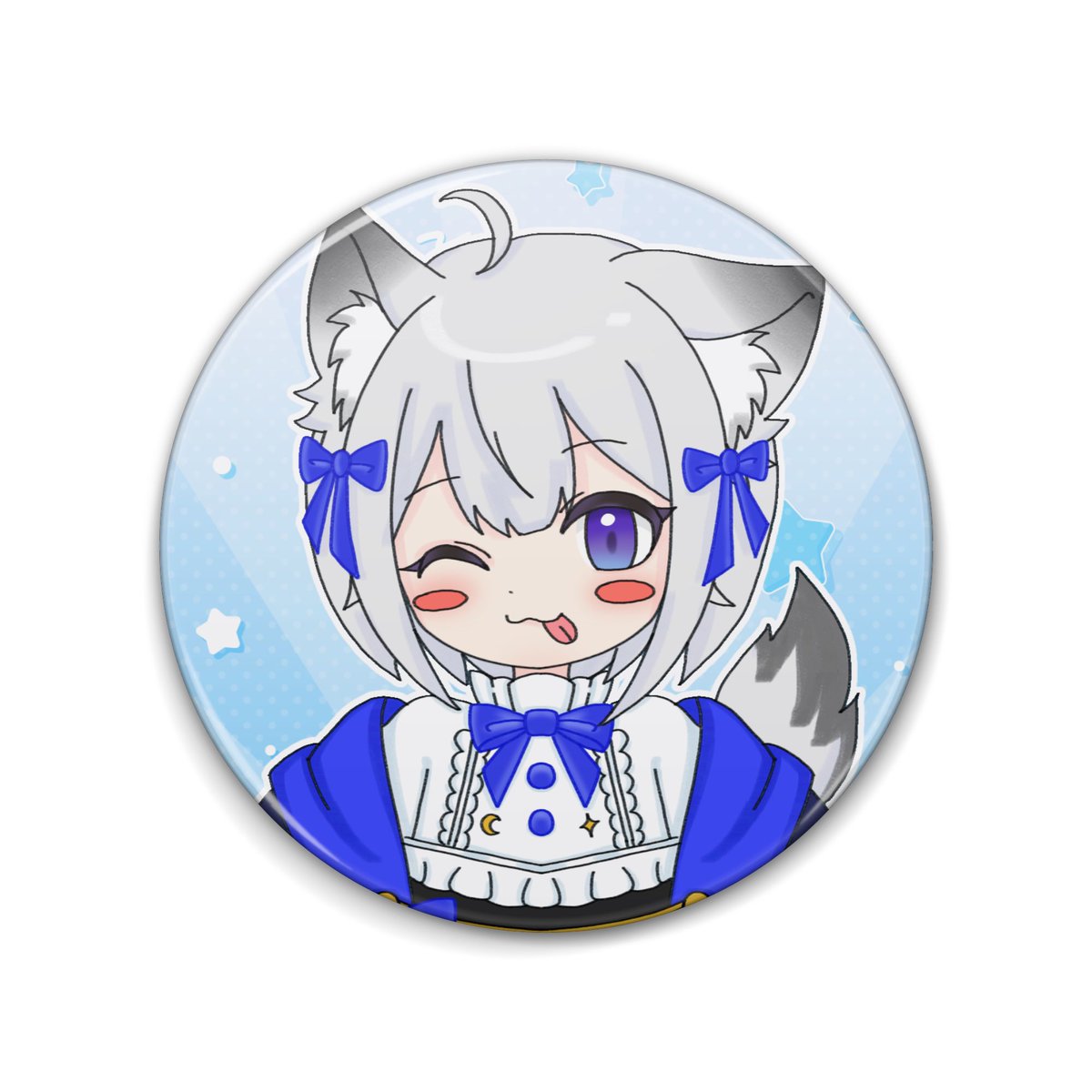 完成したイラストで試しにアクキーと缶バッジ作ってみたらかわいい！