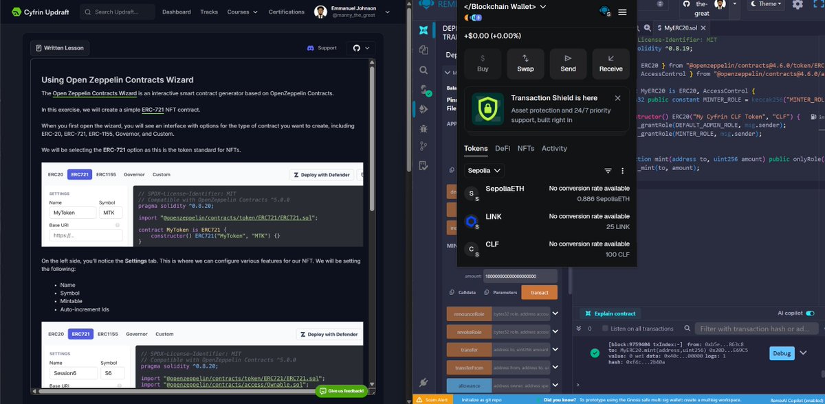 _mannythegreat_'s tweet image. Wrote my first ERC-20 token code today
It was more of a copy and paste code, but I understood all the cocepts in the code. 

#blockchaindevelopers #Blockchain