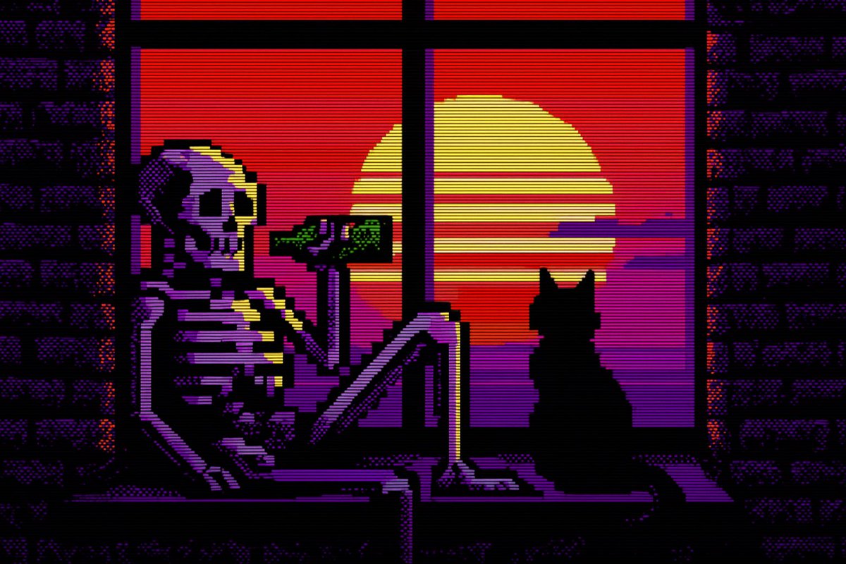 A Brief Pause Between Eternities...
I’m neonbone fifth-floor silhouette, former somebody, current observer. Each evening I sit by the window with a bottle emptied long ago, and a black cat whose silence says more than most conversations ever could. I don’t chase meaning anymore.