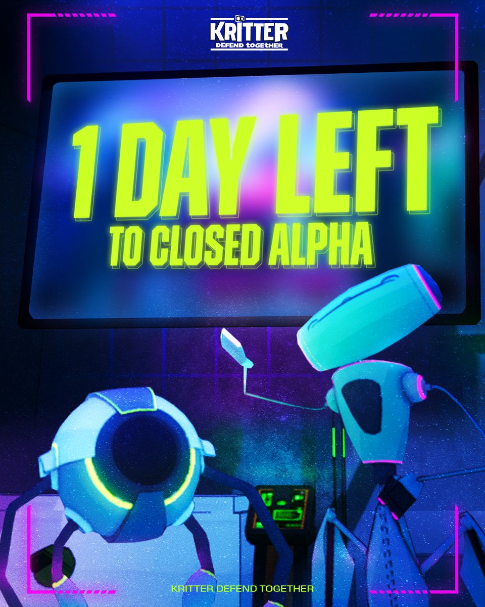 ljf_games's tweet image. Kritters, only 1 DAY LEFT before the Closed Alpha kicks off.

Prepare your squad and get ready to watch your favorite creators dive into Kritter: Defend Together!🤖

#indiegames #multiplayer #kritterdefendtogether