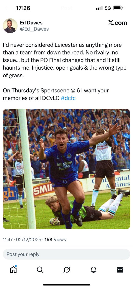 Either didn’t go to Derby v Leicester league games at BBG and FS in 91/92 and 92/93, or went to them blindfolded