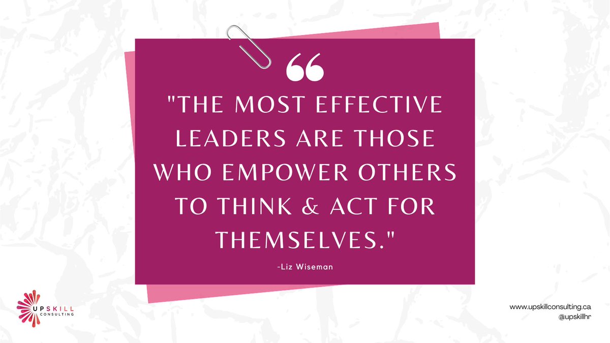 ✨ 3 Tips for Empowering Your Team:
1️⃣ Trust their decisions.
2️⃣ Give them autonomy.
3️⃣ Offer support, not control.

Ready to empower your team? Visit upskillconsulting.ca.

#LeadershipMatters #Empowerment #TeamGrowth #UpskillHR