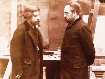 Alphonse Daudet et Émile Zola 
1889.
Musée d'Orsay, Paris