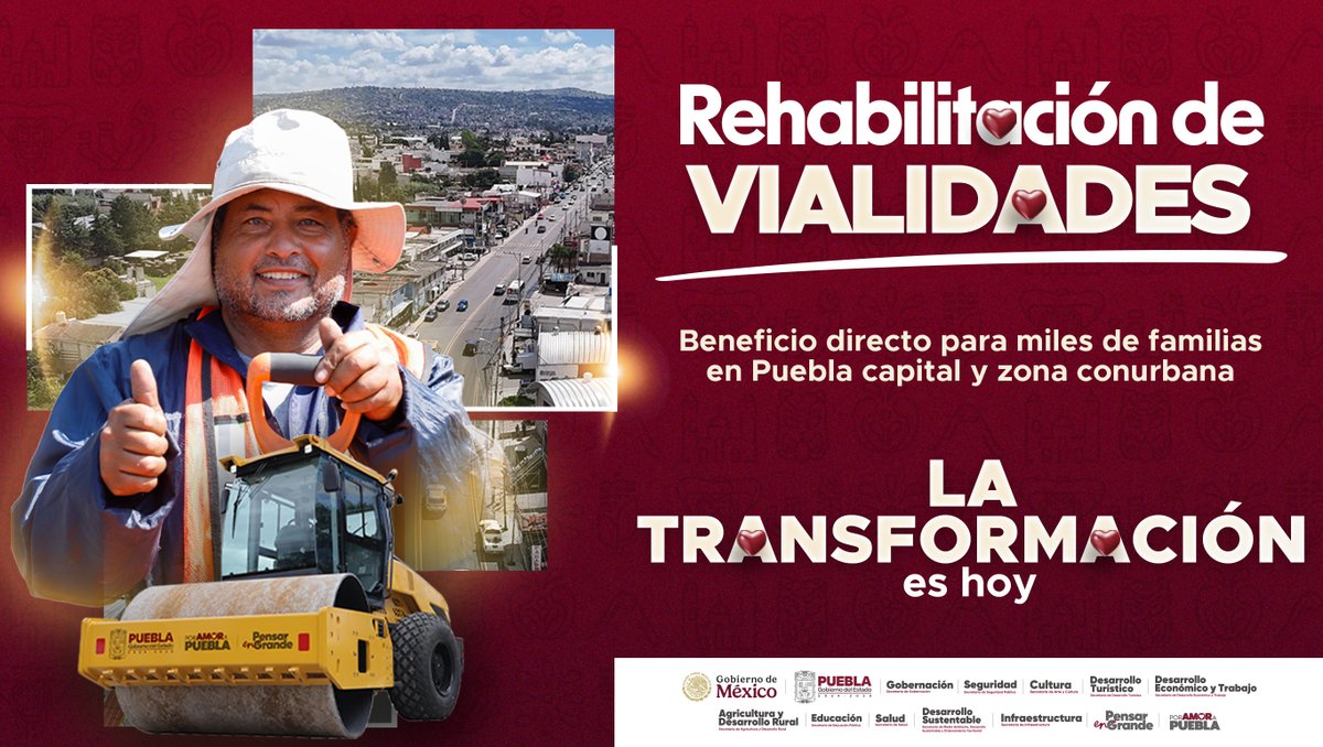 DiariodePuebla's tweet image. ¡Más y mejores servicios para ti! ✨

En Puebla, se impulsan el desarrollo de vialidades 🛣️, empleo 👷🏻‍♂️ y seguridad 👮🏻‍♀️.

La Transformación es Hoy 🫶🏻

#Bienestar | #Inversión | #Progreso
