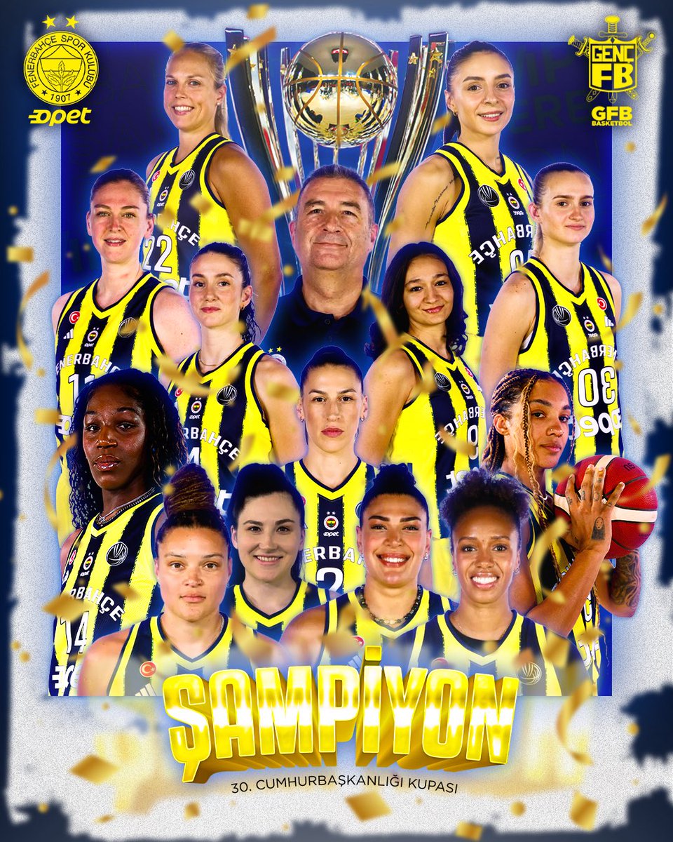 🏆 ŞAMPİYOONN FENERBAHÇE! 🏆

Fenerbahçemiz Cumhurbaşkanlığı Kupası Finalinde Çimsa ÇBK Mersini 104-77 yenerek kupanın 30. sahibi oluyor.

#GFBBasketbol