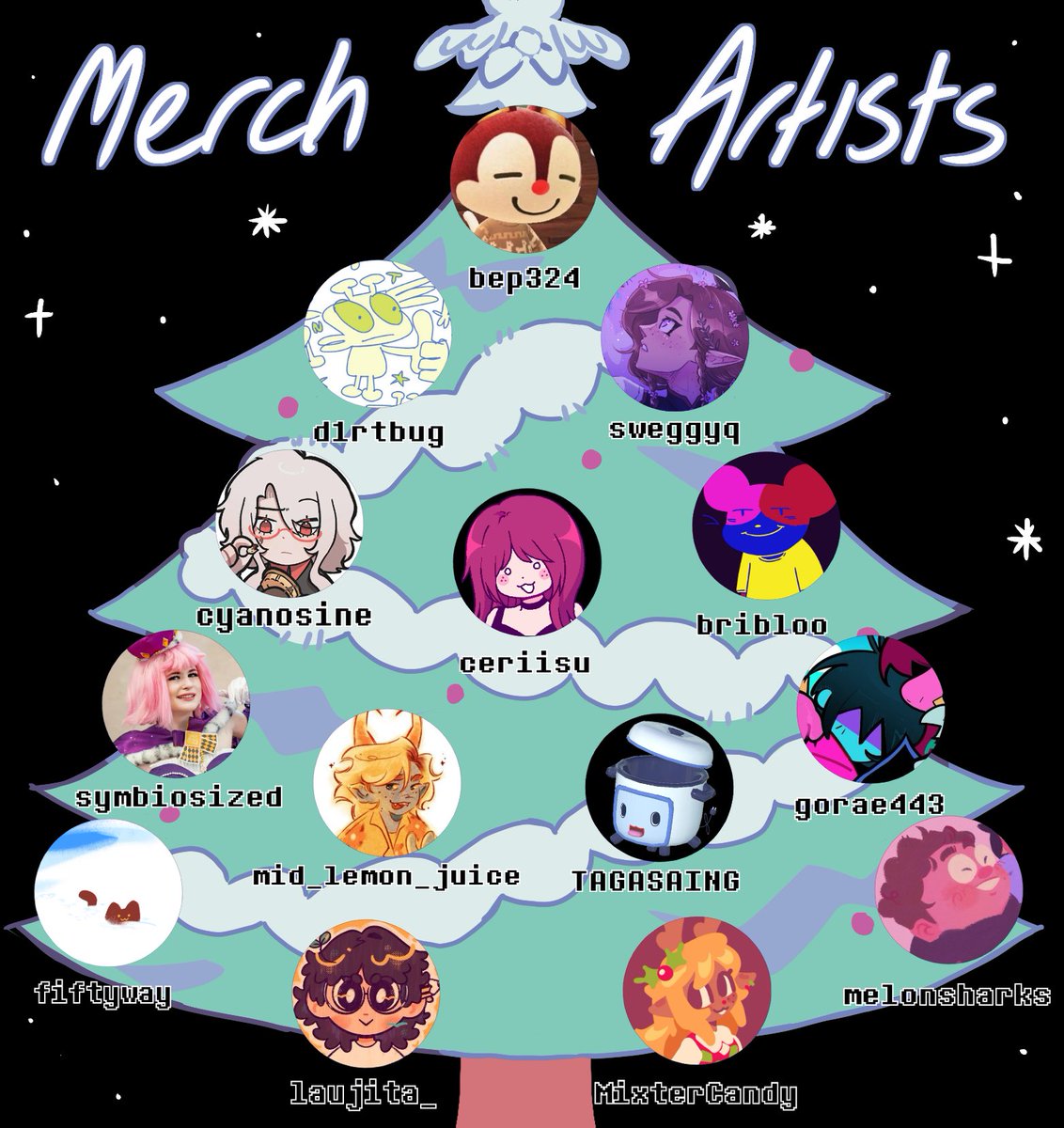 Finally, here it is … our CONTRIBUTOR LIST!! 
I wonder if you’ll see any familiar faces..
(4/5)
[ #NOELLEHOLIDAY #DELTARUNE #FANZINE ]