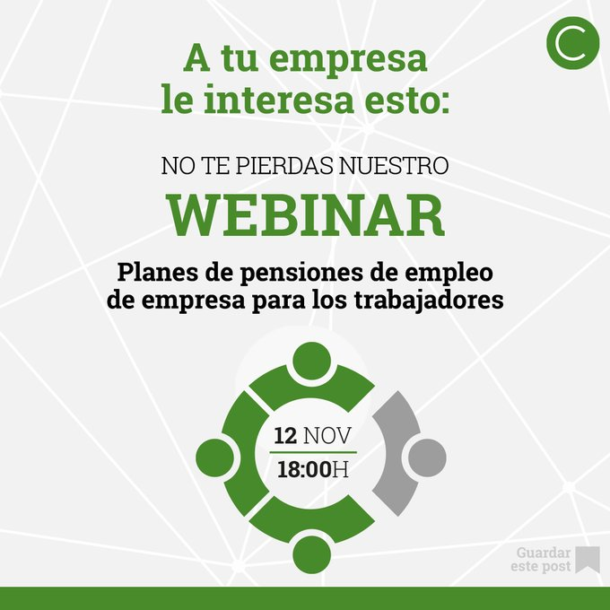 AcGuzman11's tweet photo. Webinar Cobas AM - A tu empresa le interesa esto: Planes de pensiones de empleo de empresa para los trabajadores

El próximo miércoles 12 de noviembre a las 18:00 CET, Rocío Recio, miembro del Equipo de Relación con Inversores de Cobas Asset Management, explicará cómo https://t.co/t77wkFt7nD