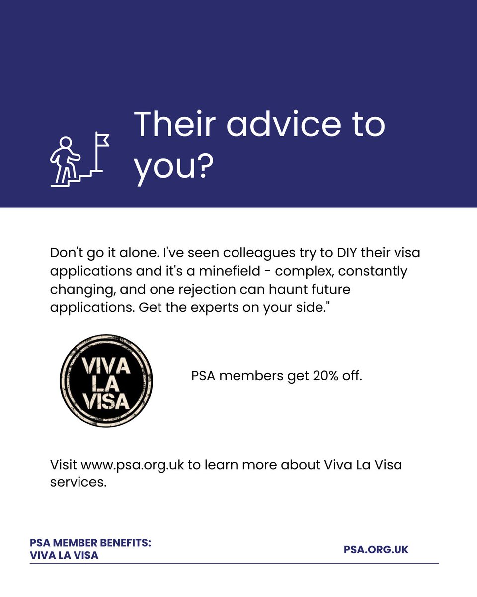 Hear what one of our PSA members has to say about <a href="/itsvivalavisa/">Viva La Visa</a> services. Freelance lighting and production designer Dominic recently applied for their O1 visa for the US with Viva La Visa's help.

👉 Swipe through to read about their experience