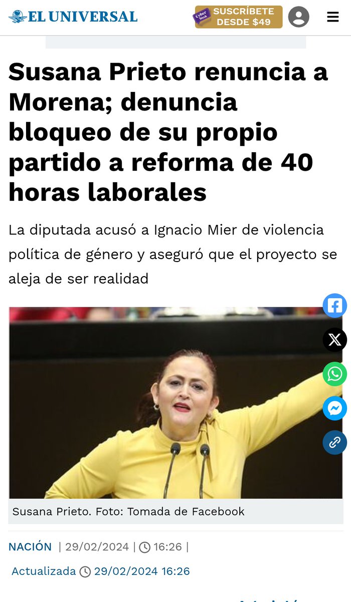 Hoy los de Morena se la van a pasar haciendo gaslight de las 40 horas, así que les recuerdo que Morena ha podido aprobar esto desde el 2023. Simplemente no ha querido. Chequen las fechas si no me creen.