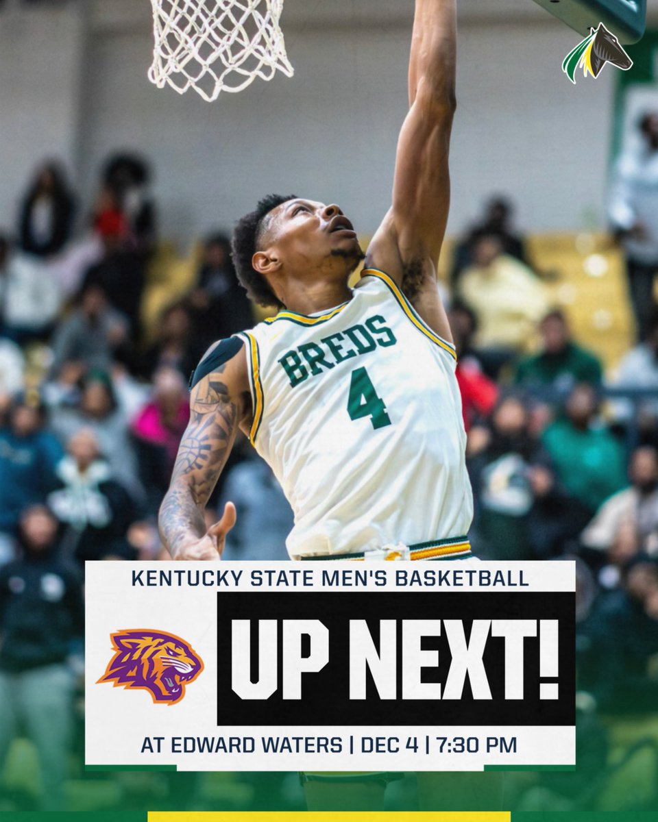 KYSUMBB's tweet photo. MBB | On the Road Again!

Kentucky State begins their SIAC road swing tomorrow, Dec. 4, at Edward Waters. Tipoff is set for 7:30 p.m. in Jacksonville, Fla., with live coverage on the SIAC Sports Network.

#KSUMBB https://t.co/aoQfrowA4q