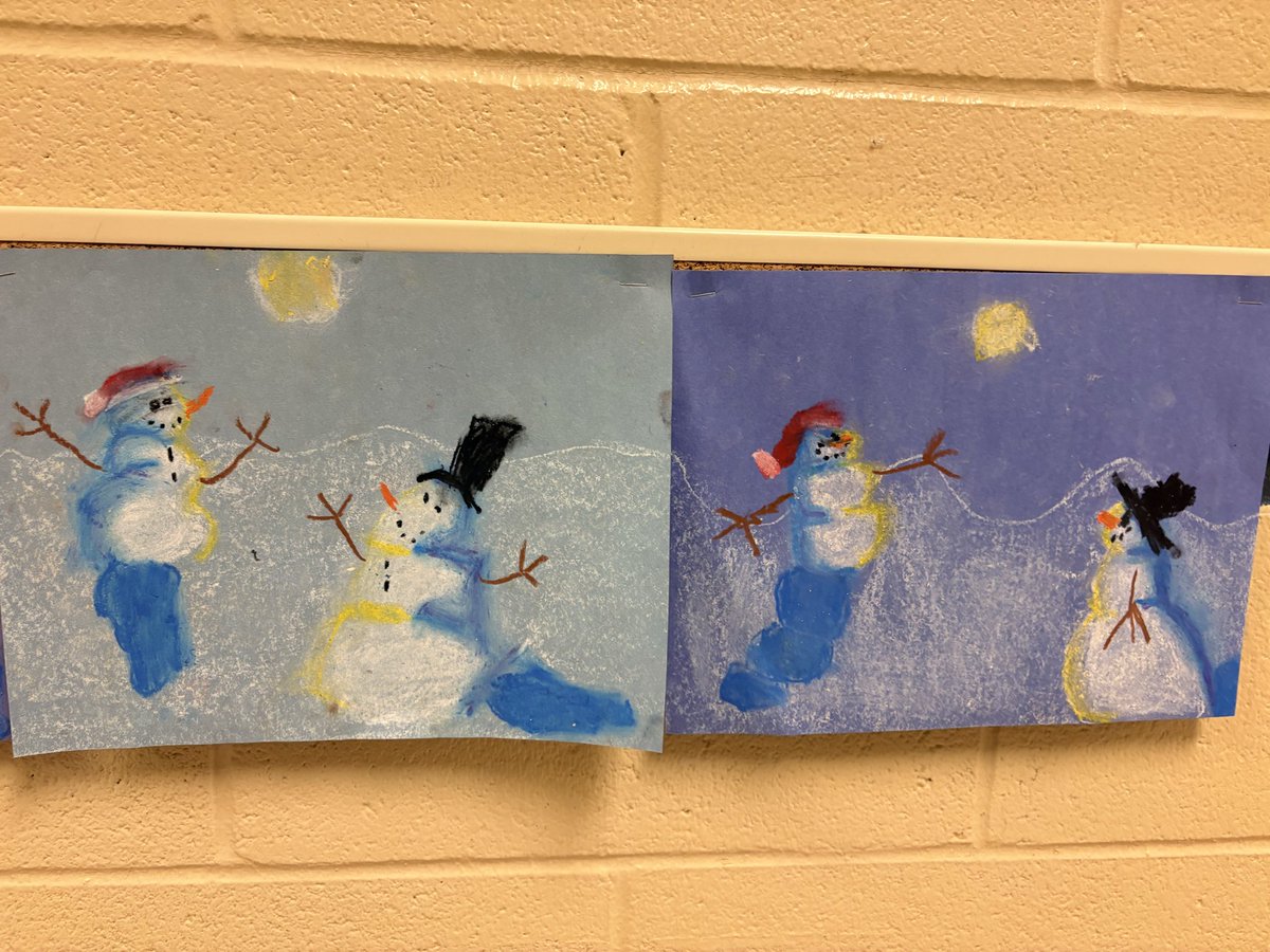Check out these awesome snowmen inspired by the book Snowmen in the Night ☃️ students did an amazing job with blending and shading! <a href="/shcsparis/">Sacred Heart, Paris</a>