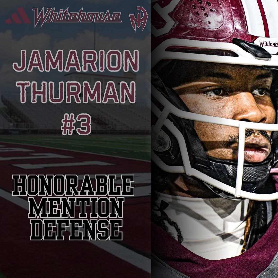 WHSTX_Football's tweet photo. Congratulations to our players who earned 7-5A All District - Honorable mention: 

Jamarion Thurman 

Jayden Bell 

Timothy Ivers 

Debraylon Marshall 

#RecruitTheDub #DubHouseBoyz https://t.co/PsPWIYbmng
