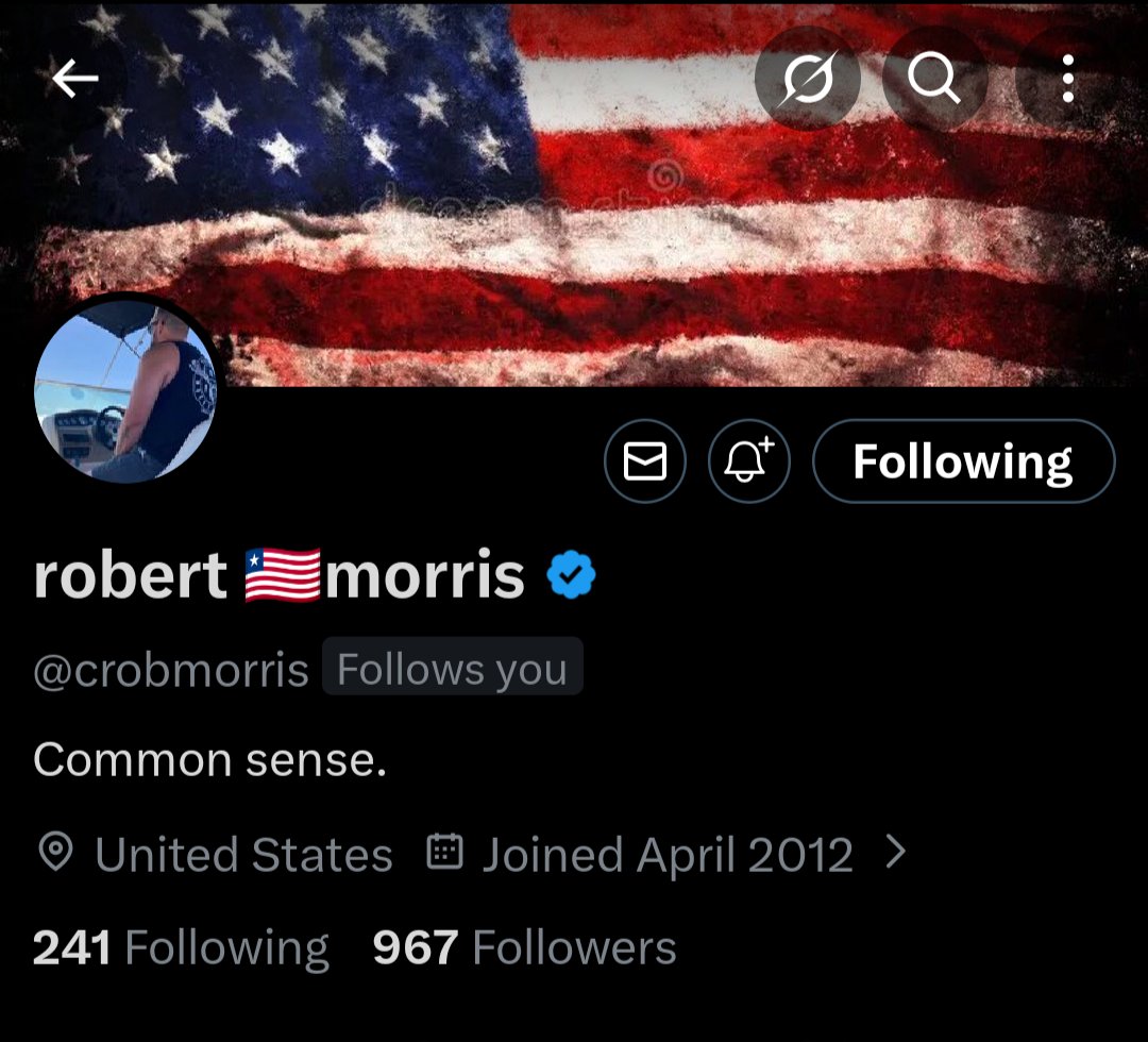 codyrussel70504's tweet image. Hello friends! 
Meet my friend @crobmorris 
He&apos;s a great patriot that I&apos;ve gotten to know recently. He&apos;s supported many of my shout outs recently and loves the community. 
Let&apos;s make him smile today! 
One team, One fight! 🇺🇲