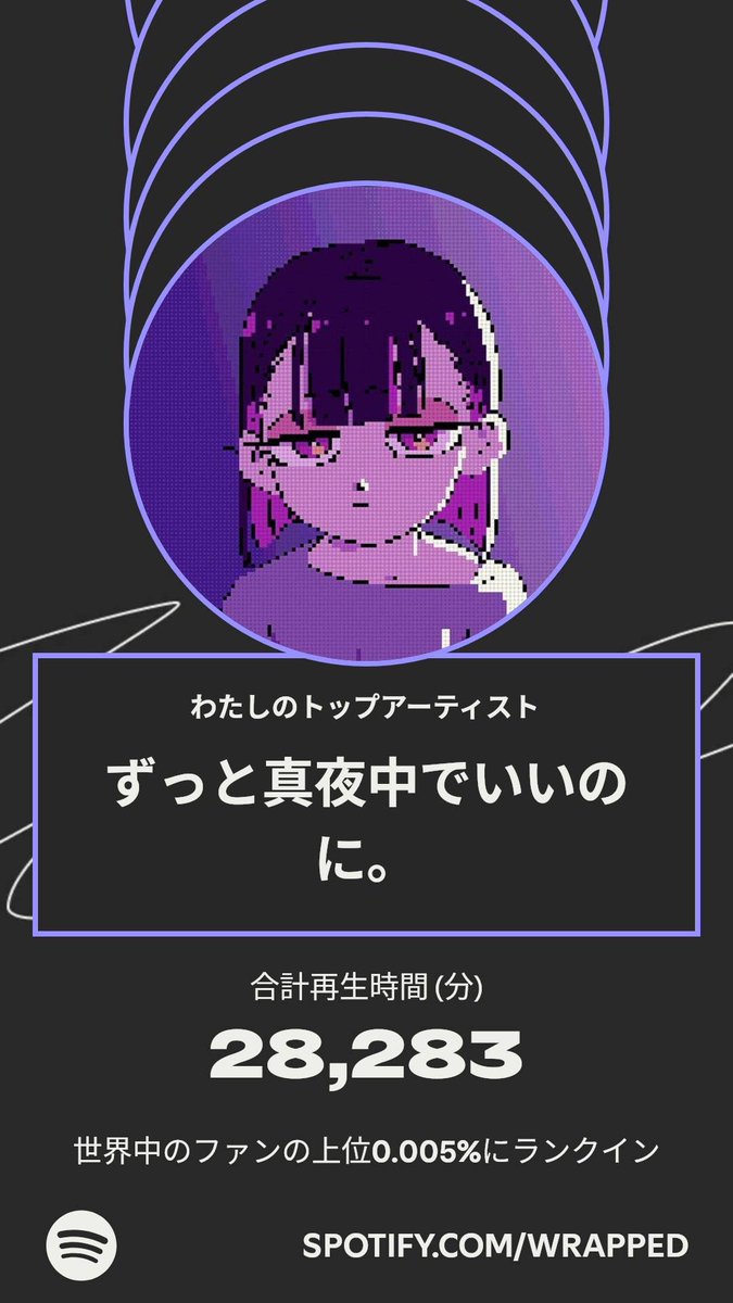 ずとまよトップ500

#Spotifyまとめ2025 
#SpotifyWrapped2025