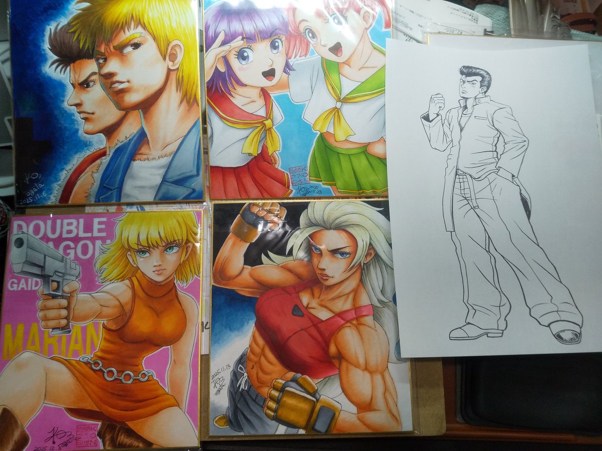 お早う御座います!
次何描こうか考えたら過去絵の見直しでもって事でリアル系の、くにお&リキを1枚色紙で描く☺️
#アナログ絵
#オリジナルイラスト
#直筆イラスト
