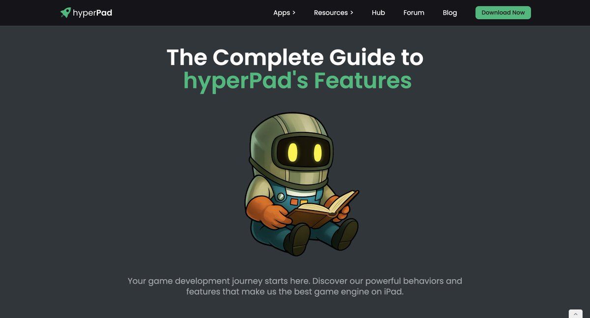 hyperPadApp's tweet image. Explore our powerful game engine using visual coding designed for iPad. 

Introducing our new website built for no code creatives, indie game developers, and anyone interested in making games or developing apps on iPad. 

Start creating games today with hyperpad.com