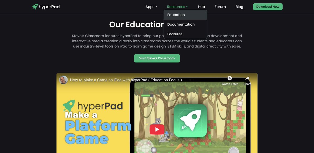 hyperPadApp's tweet image. Explore our powerful game engine using visual coding designed for iPad. 

Introducing our new website built for no code creatives, indie game developers, and anyone interested in making games or developing apps on iPad. 

Start creating games today with hyperpad.com