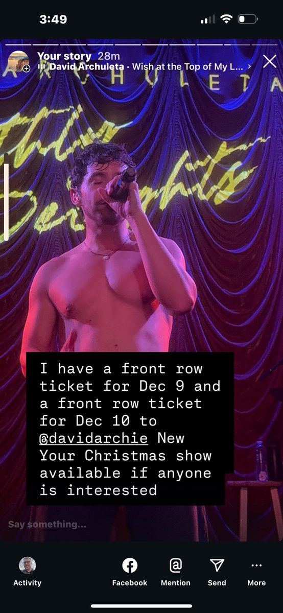 If anyone is interested in going to <a href="/DavidArchie/">David Archuleta</a> show in NY Dec 9 and 10