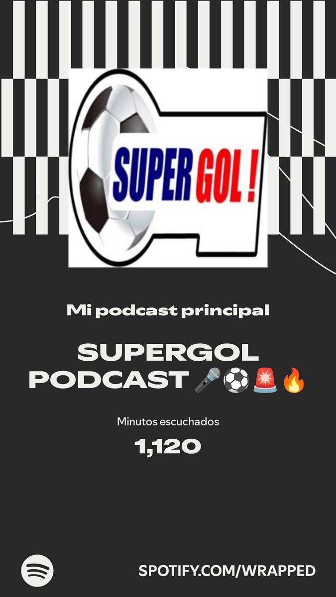 Cesariuz09's tweet photo. SUPERGOL PODCAST 🎤⚽🚨🔥 se adueñó del primer puesto. Descubre más en mi #SpotifyWrapped.   Por el placer de escuchar al tío ⁦@jeronimocamber2⁩ al Sr ⁦@medranoazteca⁩ Tito y Matrin! https://t.co/eBaaz5JLz0 https://t.co/GIgMNHwms1
