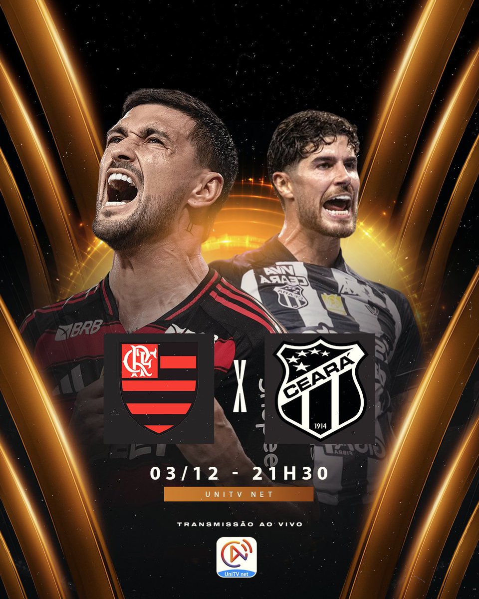 unitvnetbrasil's tweet photo. Hoje às 21:30 vai rolar o super jogo valendo título do Brasileirao! Flamengo x Ceara - Exclusivo na UniTV Net! https://t.co/u8Kj0k6B3D