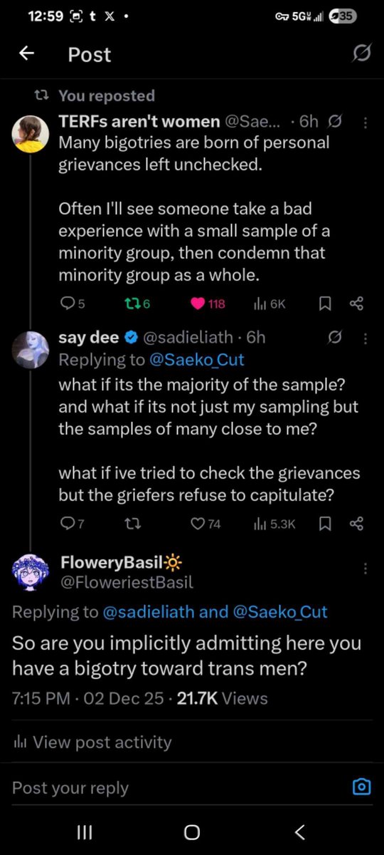FloweriestBasil's tweet photo. @cheetoheart @sadieliath Just gonna leave these here in general especially since she deleted these tweets. https://t.co/b4GVt9FVuS