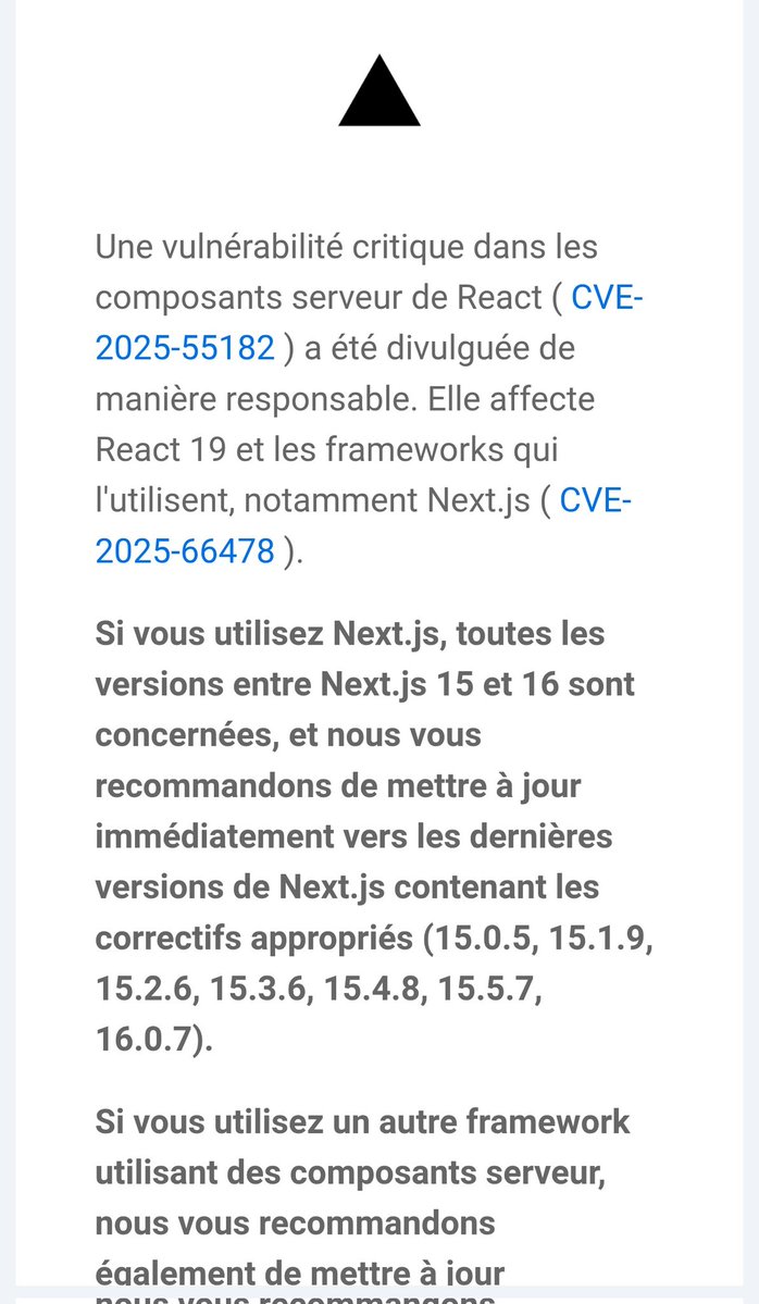 jessyseonoob's tweet image. Oki donc faille de sécu dans #react #nextjs