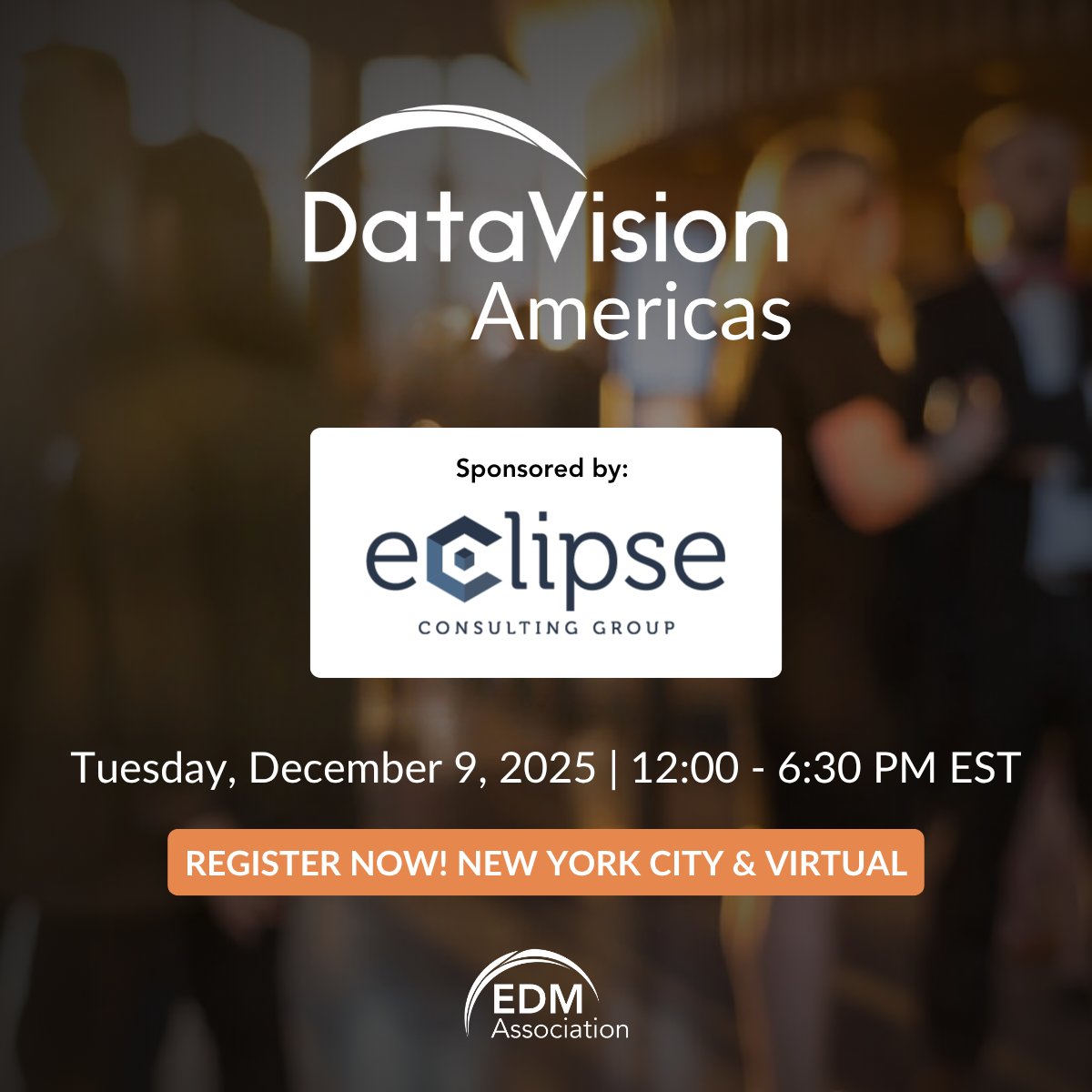 edmcouncil's tweet photo. We are so grateful to Eclipse for their sponsorship of #DataVision Americas on December 9th! We'll be discussing key topics that elaborate on this year's theme: #AI for #DataManagement – Culture, Ethics and Best Practices!

Registration is closing soon: https://t.co/m00m3kbGZL https://t.co/8yTMH2tOsP