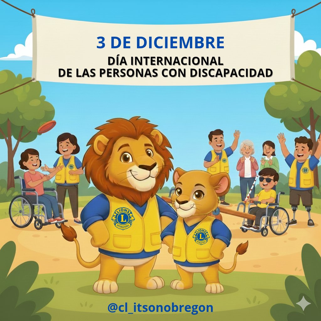 cl_itsonobregon's tweet photo. La inclusión nos hace más fuertes como sociedad. ♿💙
Hoy, 3 de diciembre, conmemoramos el Día Internacional de las Personas con Discapacidad.
#WeServe #LionsClubs #AyudaHumanitaria #Inclusión #Dignidad #PersonasconDiscapacidad #ClubdeLeonesITSONObregón https://t.co/AXilAhKDkg