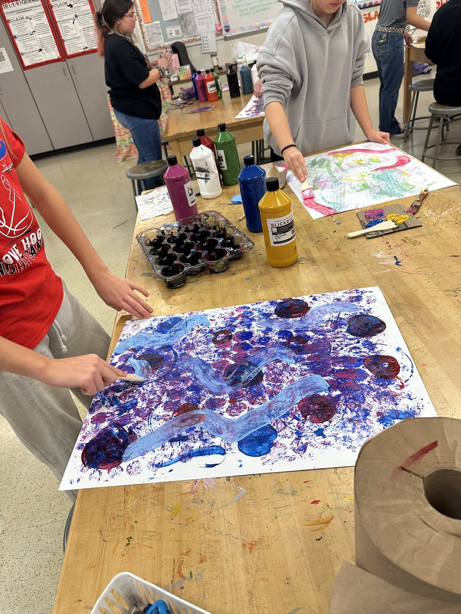 My fav day of the semester! Making non objective art