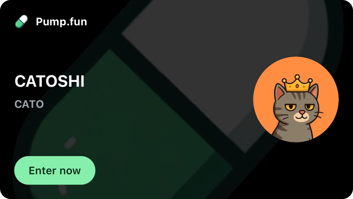 CatoshiClub's tweet image. $CATO IS NOW LIVE!

3V7LCSuu8gjWQcav7apUNbG5u2PHkAKmjLVDJvJwpump

$SOL $CATO #MEME