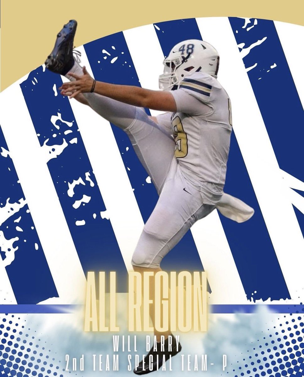Will_Barry48's tweet image. Excited to be named as a selection for the all Region Team as a punter
@RiverRidgeontop
@RR_Knights
@RidgeRecruits
@MikeCollins05
@tslester6
@coachcloy22
@CoachDBraxton
@Coach_JTodd
@CoachC3Phillips
@AmehreMorrison5
@RecruitGeorgia
@GHSFdaily