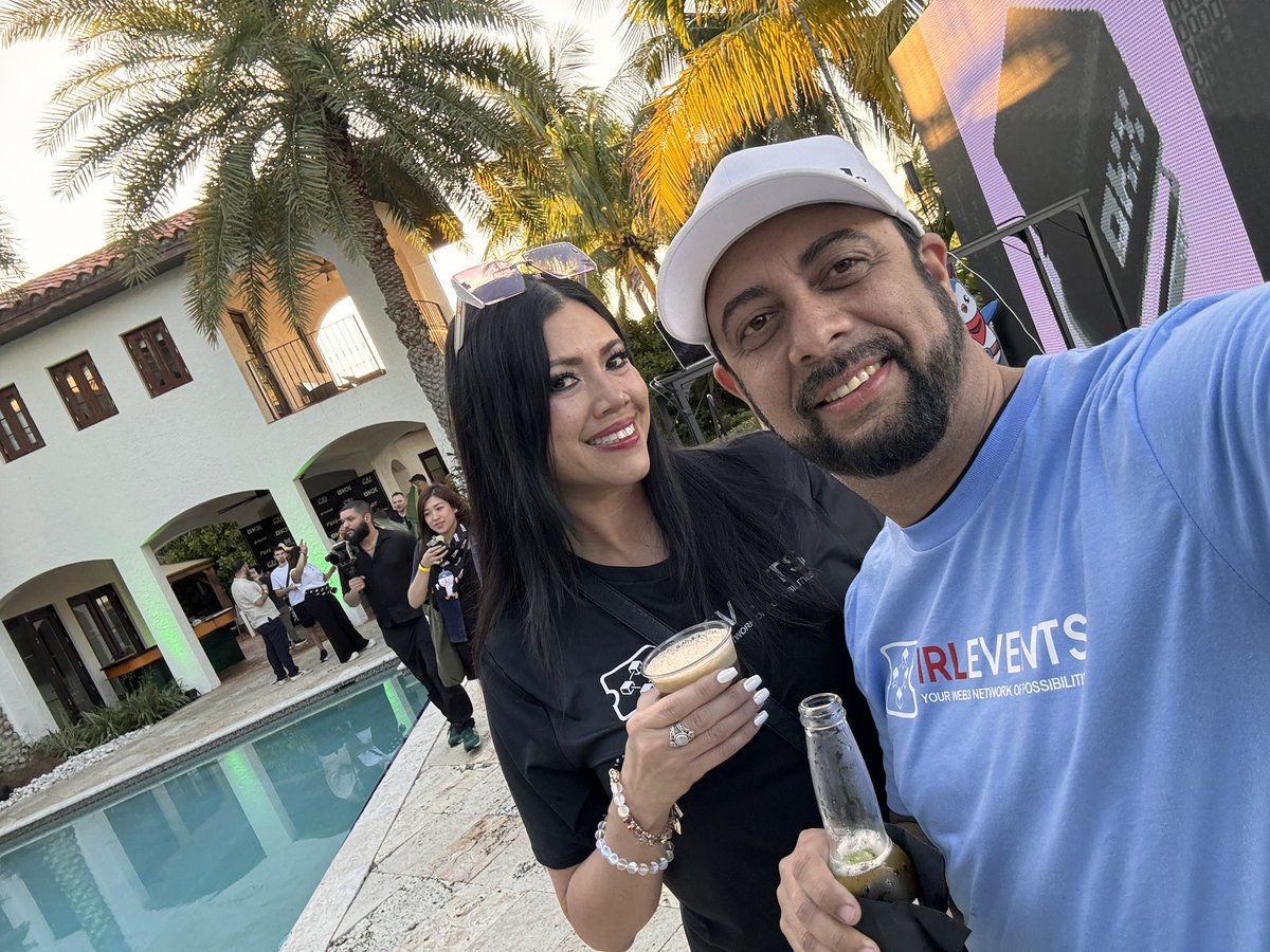 Web_3E's tweet photo. At the @pudgypenguins @okx  party! 2025 Art Basel! 🏝️🔥 https://t.co/bUhvcB3H8i