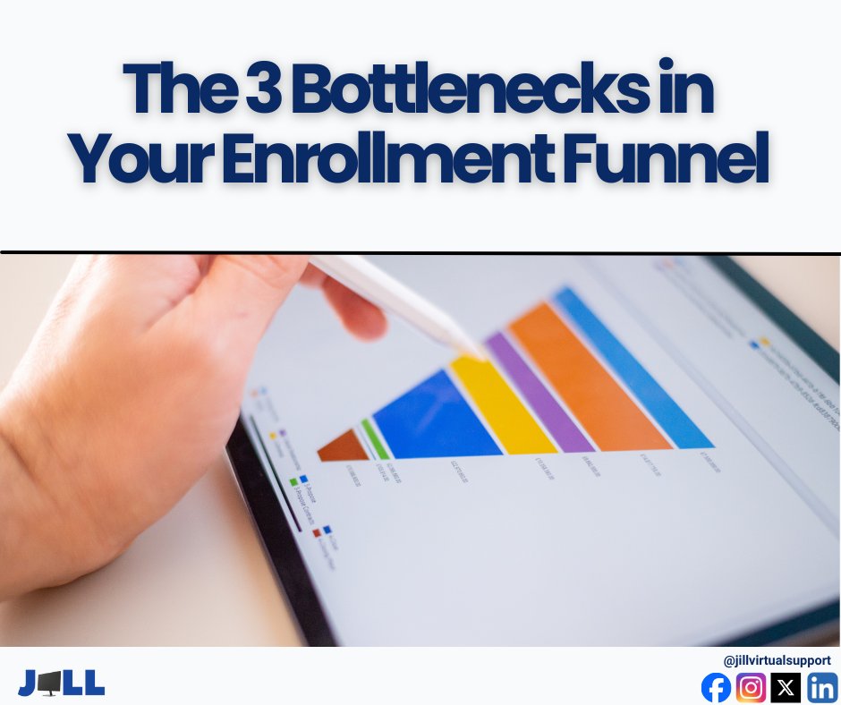 Acsonjill's tweet photo. 🚨 Losing prospective students isn't always about your program; it's often about administrative friction. 
What change in your enrollment process?  Comment below!

#EnrollmentStrategy #LeadNurturing #AcademicGrowth #StudentAcquisition  #SchoolAdministration #jillvirtualsupport https://t.co/Yv0JK4bMBe