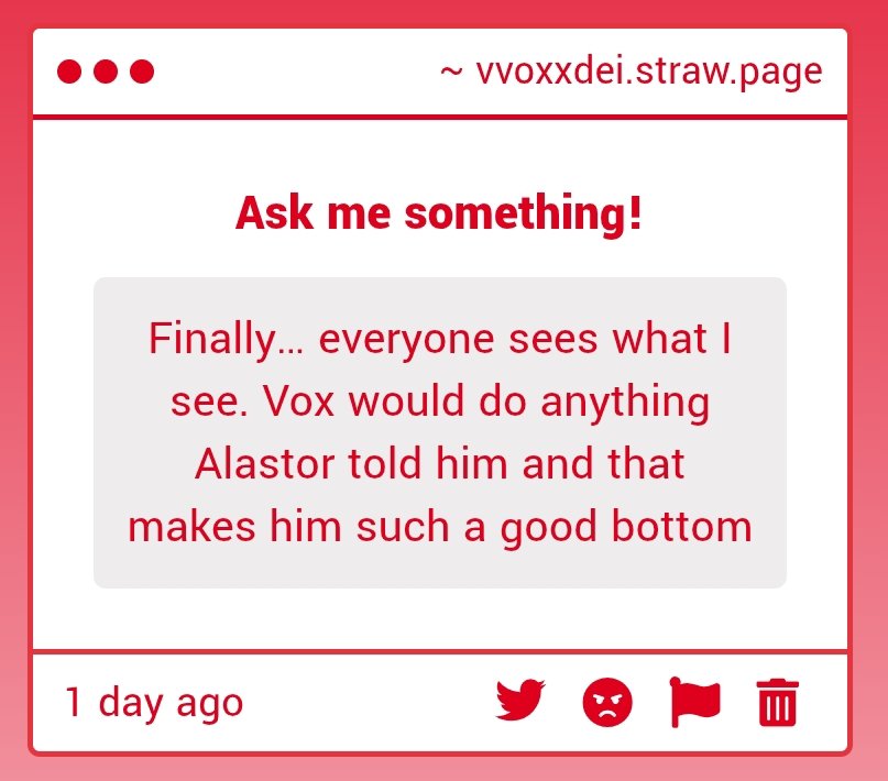!!!!!! you get itt, that man is so desperate for alastor's approval he'd do anything to get it

vvoxxdei.straw.page