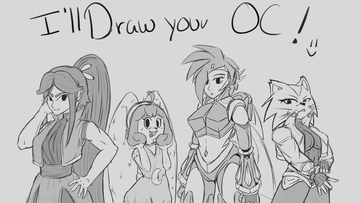 The plan was to draw ocs in my original twt, but noone really saw it so im recycling this drawing to make it my banner