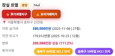 RichDadTechtree's tweet image. 잠실르엘 신고가  

이런 점프력은 낯설다. 
아니지 이제 제자리 찾아가는 과정이지  

한달 전 거래는 어떻게 된건지 몰라도... 럭키맨..