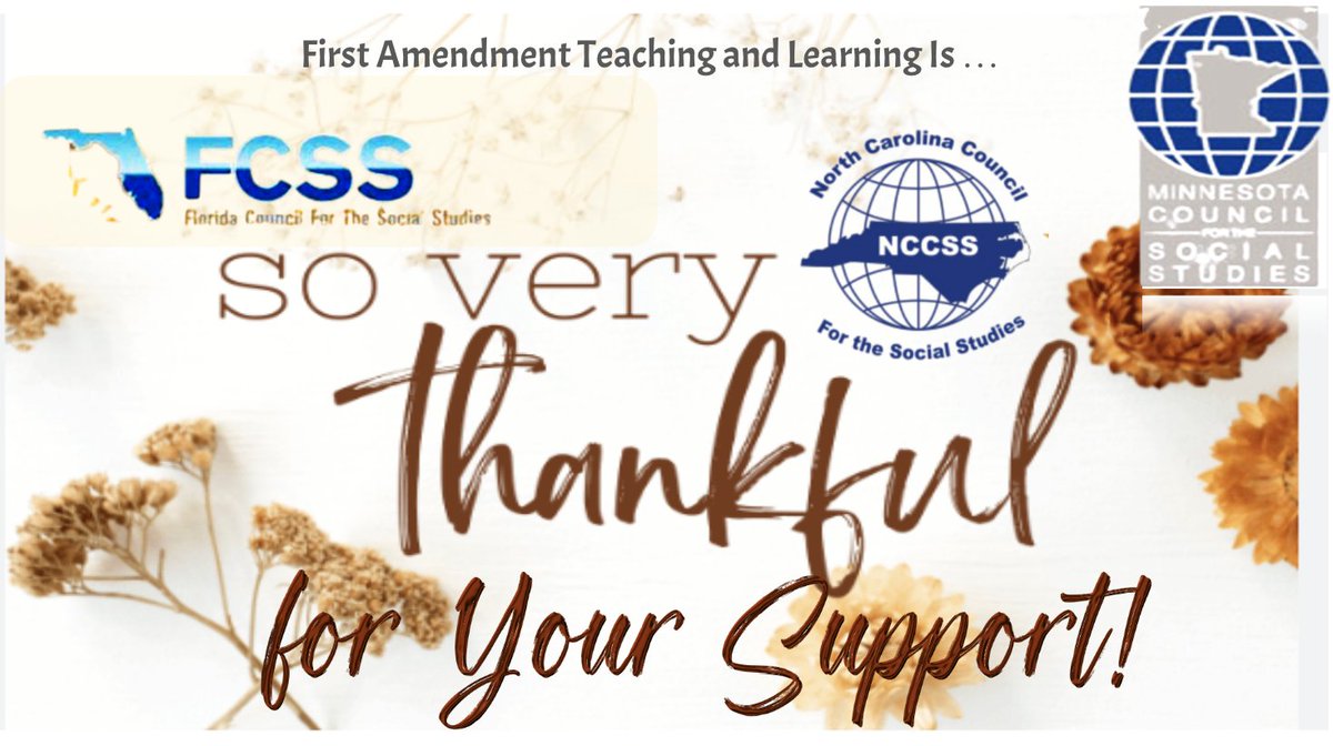 THANK YOU!  <a href="/ReligionMatter5/">Tim Hall, Ph.D.</a>  and <a href="/NCCSS/">NCCSS</a>, our newest co-sponsor of Resolution 2025-02-07, joining The Florida Council for the Social Studies &amp; <a href="/MarkJWestpfahl/">Mark J. Westpfahl</a>, <a href="/SocialStudiesMN/">MCSS</a>. Our democracy depends on it! <a href="/NCSSNetwork/">National Council for the Social Studies (NCSS)</a> <a href="/socialstudiestx/">SocialStudiesTx</a> <a href="/NHTOYMc/">Nathan McAlister</a> <a href="/historyherway/">CherylAnne Amendola 🍎</a> <a href="/NYSCSS/">NYSCSS</a>